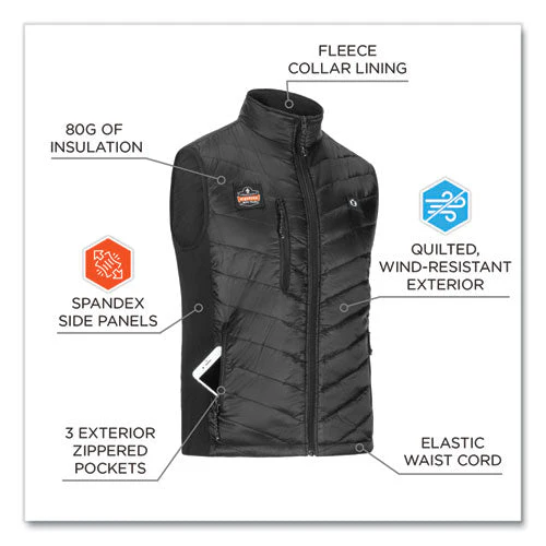 N-ferno 6495 Rechargeable Heated Vest With Battery Power Bank, Fleece/polyester, 2x-large, Black, Ships In 1-3 Business Days - Image 3