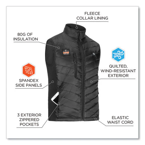 N-ferno 6495 Rechargeable Heated Vest With Battery Power Bank, Fleece/polyester, 4x-large, Black, Ships In 1-3 Business Days - Image 2
