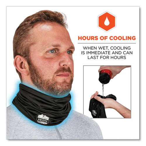 Chill-its 6487 Cooling Performance Knit Multi-band, Polyester/spandex, One Size Fits Most, Black, Ships In 1-3 Business Days - Image 2
