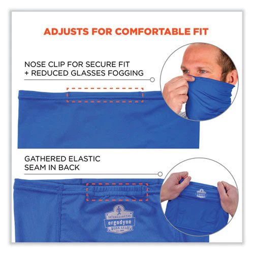 Chill-its 6483  Cooling Neck Gaiter Bandana Pocket, Polyester/spandex, Large/x-large, Blue, Ships In 1-3 Business Days - Image 3
