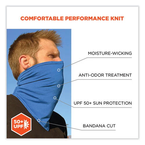 Chill-its 6482 Cooling Neck Gaiter Bandana Pocket Kit, Polyester/spandex, Large/x-large, Blue, Ships In 1-3 Business Days - Image 3
