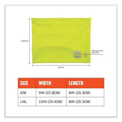 Chill-its 6489 2-layer Cooling Performance Knit Multi-band, Polyester/spandex, S/m, Hivis Lime, Ships In 1-3 Business Days - Image 3