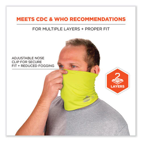 Chill-its 6489 2-layer Cooling Performance Knit Multi-band, Polyester/spandex, S/m, Hivis Lime, Ships In 1-3 Business Days - Image 2
