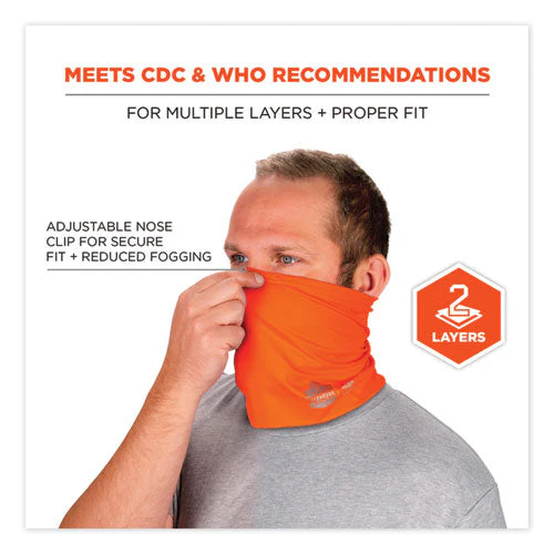 Chill-its 6489 2-layer Cooling Performance Knit Multi-band, Polyester/spandex,2xl/3xl,hivis Orange,ships In 1-3 Business Days - Image 2