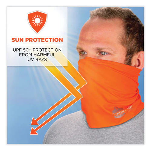 Chill-its 6489 2-layer Cooling Performance Knit Multi-band, Polyester/spandex,2xl/3xl,hivis Orange,ships In 1-3 Business Days - Image 3
