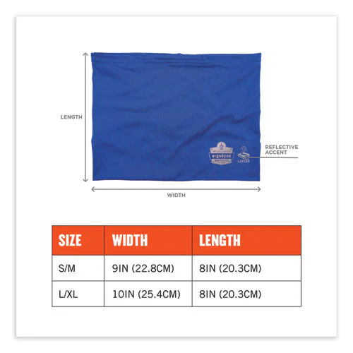 Chill-its 6489 2-layer Cooling Performance Knit Multi-band, Polyester/spandex, 2x-large/3xl, Blue, Ships In 1-3 Business Days - Image 2