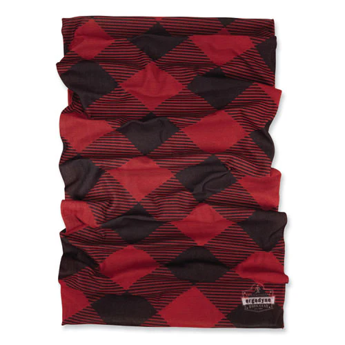 Chill-its 6485 Multi-band, Polyester, One Size Fits Most, Red Buffalo Plaid, Ships In 1-3 Business Days - Image 1