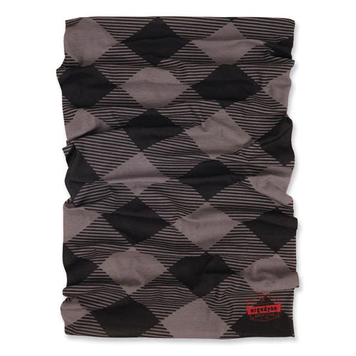 Chill-its 6485 Multi-band, Polyester, One Size Fits Most, Gray Buffalo Plaid, Ships In 1-3 Business Days - Image 1