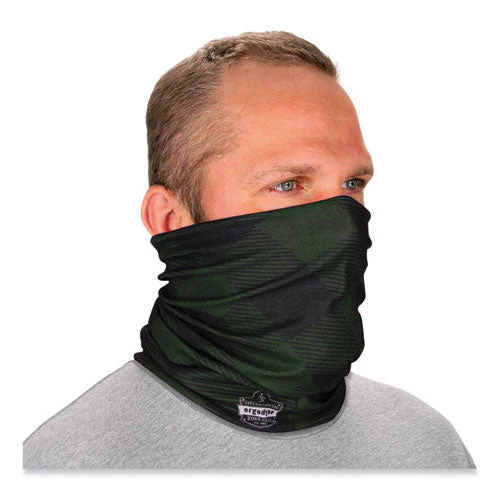 Chill-its 6485 Multi-band, Polyester, One Size Fits Most, Green Buffalo Plaid, Ships In 1-3 Business Days - Image 3