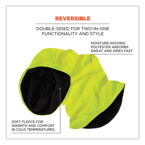 N-ferno 6491 Reversible Thermal Fleece + Poly Multi-band, One Size Fits Most, Lime, Ships In 1-3 Business Days - Image 2