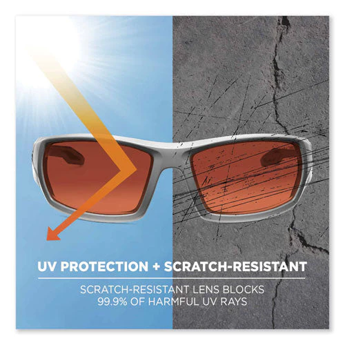 Skullerz Odin Safety Glasses, Matte Gray Nylon Impact Frame, Polarized Polycarbonate Lens, Ships In 1-3 Business Days - Image 3