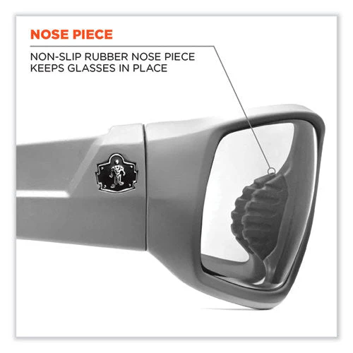 Skullerz Odin Safety Glasses, Matte Gray Nylon Impact Frame, Indoor/outdoor Polycarbonate Lens, Ships In 1-3 Business Days - Image 2