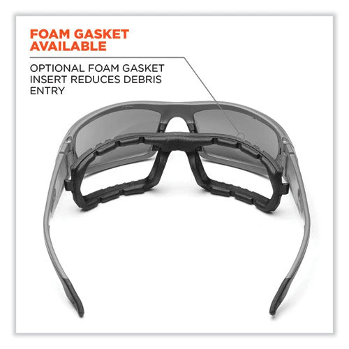 Skullerz Odin Safety Glasses, White Nylon Impact Frame, Smoke Polycarbonate Lens, Ships In 1-3 Business Days - Image 3