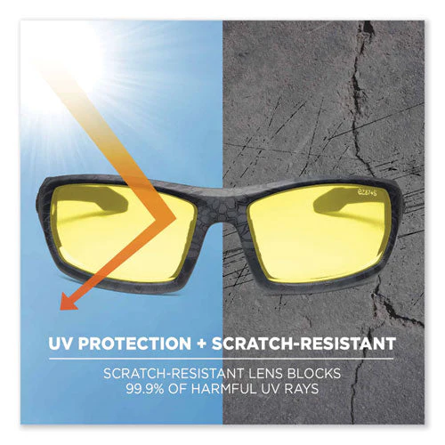 Skullerz Odin Safety Glasses, Kryptek Highlander Nylon Impact Frame, Yellow Polycarbonate Lens, Ships In 1-3 Business Days - Image 2