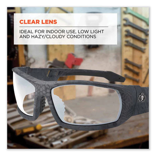 Skullerz Odin Safety Glasses, Kryptek Typhon Nylon Impact Frame, Clear Polycarbonate Lens, Ships In 1-3 Business Days - Image 3