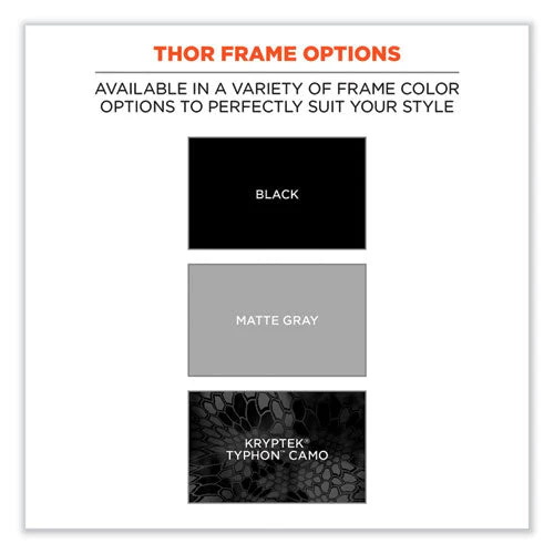Skullerz Thor Safety Glasses, Black Nylon Impact Frame, Clear Polycarbonate Lens, Ships In 1-3 Business Days - Image 2
