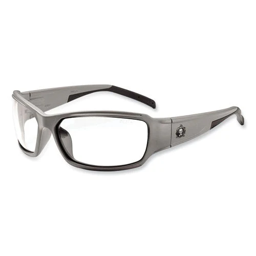 Skullerz Thor Safety Glasses, Matte Gray Nylon Impact Frame, Clear Polycarbonate Lens, Ships In 1-3 Business Days - Image 1