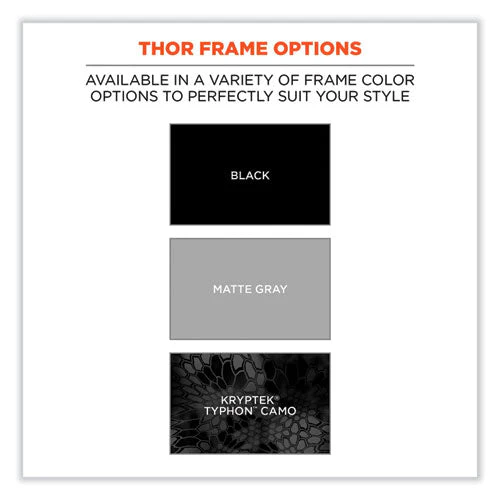 Skullerz Thor Safety Glasses, Matte Gray Nylon Impact Frame, Clear Polycarbonate Lens, Ships In 1-3 Business Days - Image 2