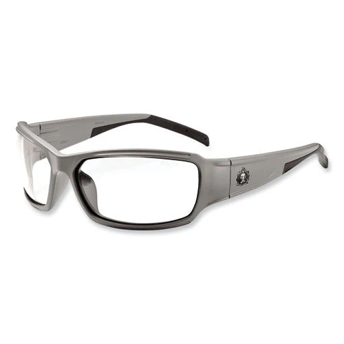 Skullerz Thor Safety Glasses, Matte Gray Nylon Impact Frame, Anti-fog Clear Polycarbonate Lens, Ships In 1-3 Business Days - Image 1