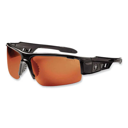 Skullerz Dagr Safety Glasses, Black Nylon Impact Frame, Copper Polycarbonate Lens, Ships In 1-3 Business Days - Image 1