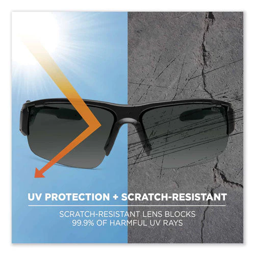 Skullerz Dagr Safety Glasses, Black Nylon Impact Frame, Polarized Smoke Polycarbonate Lens, Ships In 1-3 Business Days - Image 3