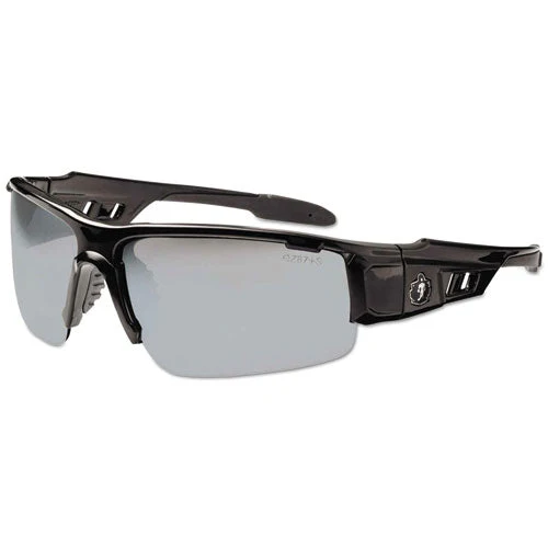 Skullerz Dagr Safety Glasses, Black Frame/silver Lens, Nylon/polycarb, Ships In 1-3 Business Days - Image 1