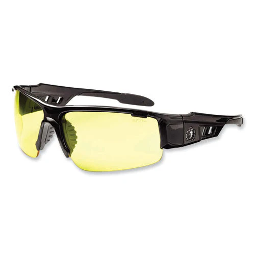 Skullerz Dagr Safety Glasses, Black Nylon Impact Frame, Yellow Polycarbonate Lens, Ships In 1-3 Business Days - Image 1