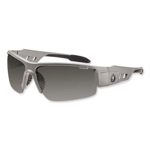 Skullerz Dagr Safety Glasses, Matte Gray Nylon Impact Frame, Polarized Smoke Polycarbonate Lens, Ships In 1-3 Business Days - Image 1