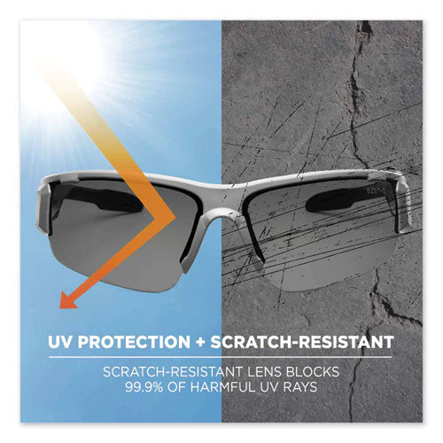Skullerz Dagr Safety Glasses, Matte Gray Nylon Impact Frame, Polarized Smoke Polycarbonate Lens, Ships In 1-3 Business Days - Image 3
