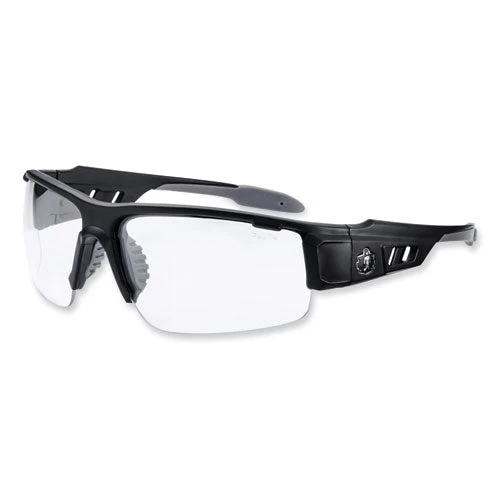 Skullerz Dagr Safety Glasses, Matte Black Nylon Impact Frame, Clear Polycarbonate Lens, Ships In 1-3 Business Days - Image 1