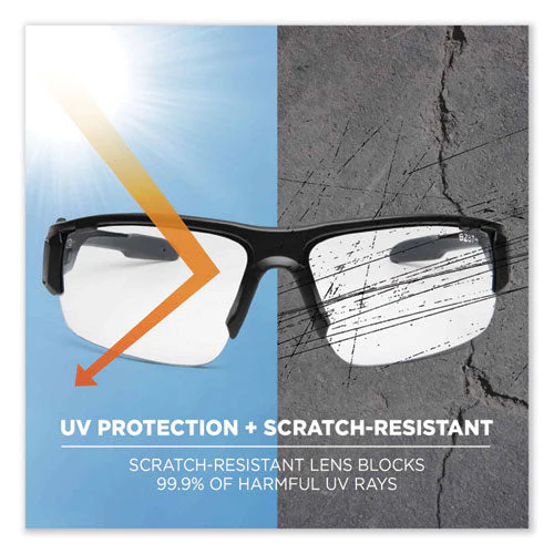 Skullerz Dagr Safety Glasses, Matte Black Nylon Impact Frame, Anti-fog Clear Polycarbonate Lens, Ships In 1-3 Business Days - Image 3