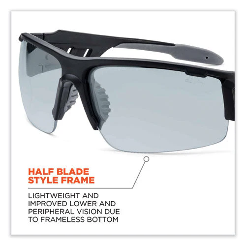 Skullerz Dagr Safety Glasses, Matte Black Nylon Impact Frame, Indoor/outdoor Polycarbonate Lens, Ships In 1-3 Business Days - Image 2