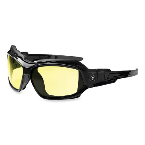 Skullerz Loki Safety Glasses/goggles, Black Nylon Impact Frame, Yellow Polycarbonate Lens, Ships In 1-3 Business Days - Image 1
