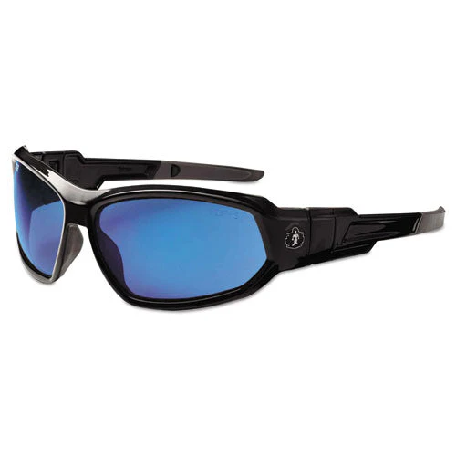 Skullerz Loki Safety Glass/goggle, Black Frame/blue Mirror Lens, Nylon/polycarb, Ships In 1-3 Business Days - Image 1