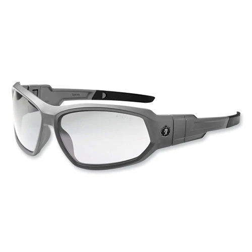 Skullerz Loki Safety Glasses/goggles, Matte Gray Nylon Impact Frame, Clear Polycarbonate Lens, Ships In 1-3 Business Days - Image 1