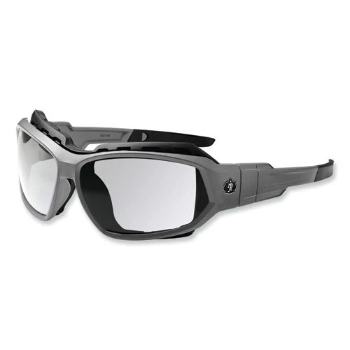 Skullerz Loki Safety Glasses/goggles, Matte Gray Nylon Impact Frame, Anti-fog Clear Polycarb Lens, Ships In 1-3 Business Days - Image 2
