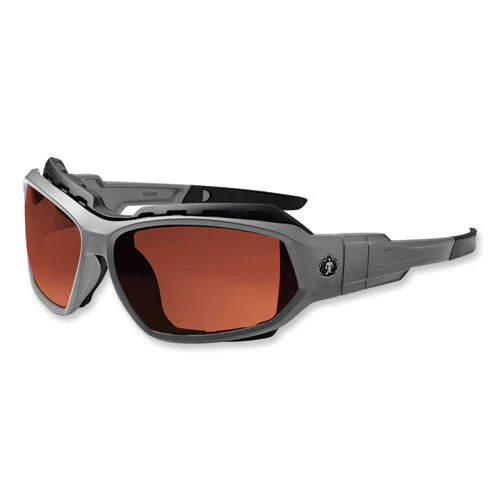Skullerz Loki Safety Glasses/goggles, Gray Nylon Impact Frame, Polarized Copper Polycarb Lens, Ships In 1-3 Business Days - Image 1