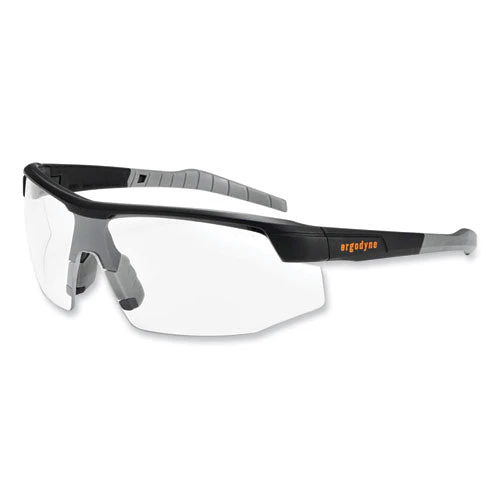 Skullerz Skoll Safety Glasses, Matte Black Nylon Impact Frame, Clear Polycarbonate Lens, Ships In 1-3 Business Days - Image 1