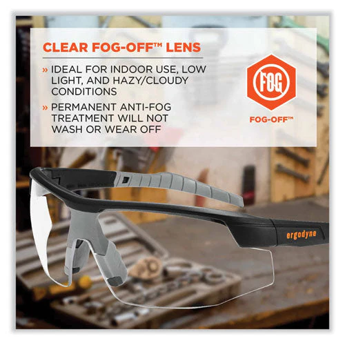 Skullerz Skoll Safety Glasses, Matte Black Nylon Impact Frame, Anti-fog Clear Polycarbonate Lens, Ships In 1-3 Business Days - Image 3