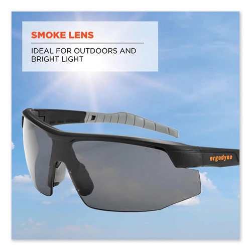 Skullerz Skoll Safety Glasses, Matte Black Nylon Impact Frame, Smoke Polycarbonate Lens, Ships In 1-3 Business Days - Image 3