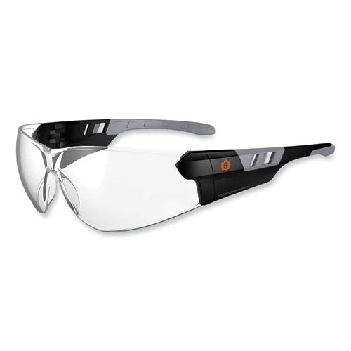 Skullerz Saga Frameless Safety Glasses, Matte Black Nylon Impact Frame, Clear Polycarbonate Lens, Ships In 1-3 Business Days - Image 1