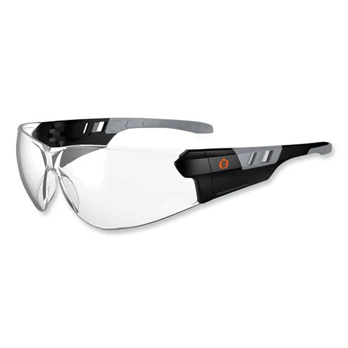 Skullerz Saga Frameless Safety Glasses, Black Nylon Impact Frame, Anti-fog Clear Polycarb Lens, Ships In 1-3 Business Days - Image 1