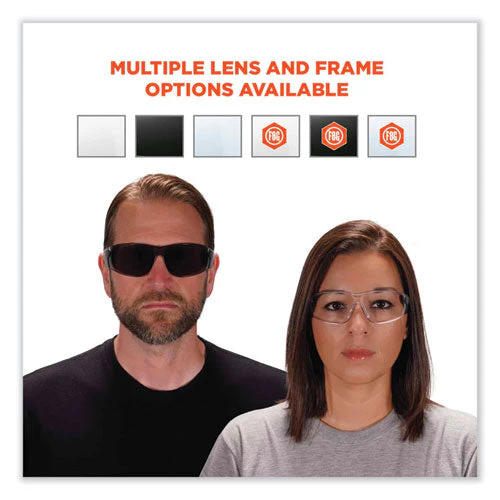 Skullerz Saga Frameless Safety Glasses, Black Nylon Impact Frame, Anti-fog Clear Polycarb Lens, Ships In 1-3 Business Days - Image 3