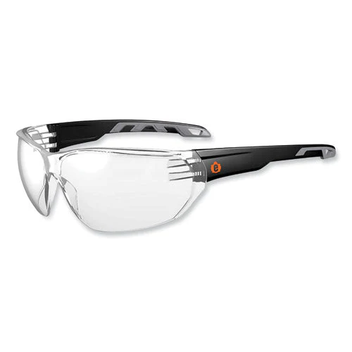 Skullerz Vali Frameless Safety Glasses, Matte Black Nylon Impact Frame, Clear Polycarbonate Lens, Ships In 1-3 Business Days - Image 1