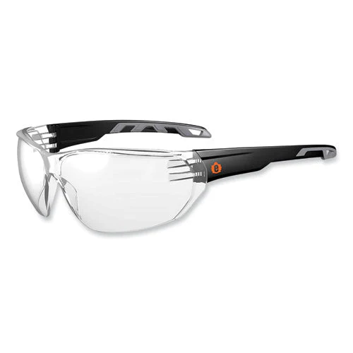 Skullerz Vali Frameless Safety Glasses, Black Nylon Impact Frame, Anti-fog Clear Polycarb Lens, Ships In 1-3 Business Days - Image 1
