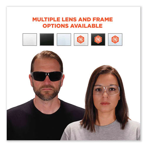 Skullerz Vali Frameless Safety Glasses, Matte Black Nylon Impact Frame, Smoke Polycarbonate Lens, Ships In 1-3 Business Days - Image 2
