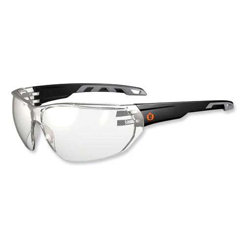 Skullerz Vali Frameless Safety Glasses, Black Nylon Impact Frame, Indoor/outdoor Polycarb Lens, Ships In 1-3 Business Days - Image 1