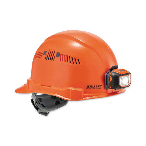 Skullerz 8972led Class C Hard Hat Cap Style With Led Light, Orange, Ships In 1-3 Business Days - Image 1