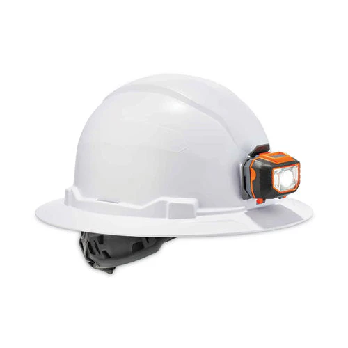 Skullerz 8971led Class E Hard Hat Full Brim With Led Light, White, Ships In 1-3 Business Days - Image 1