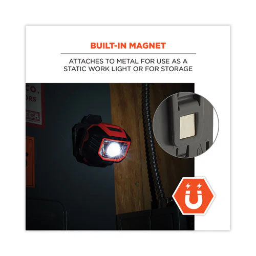 Skullerz 8981 Hard Hat Led Light, Orange, Ships In 1-3 Business Days - Image 1